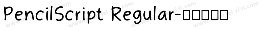 PencilScript Regular字体转换